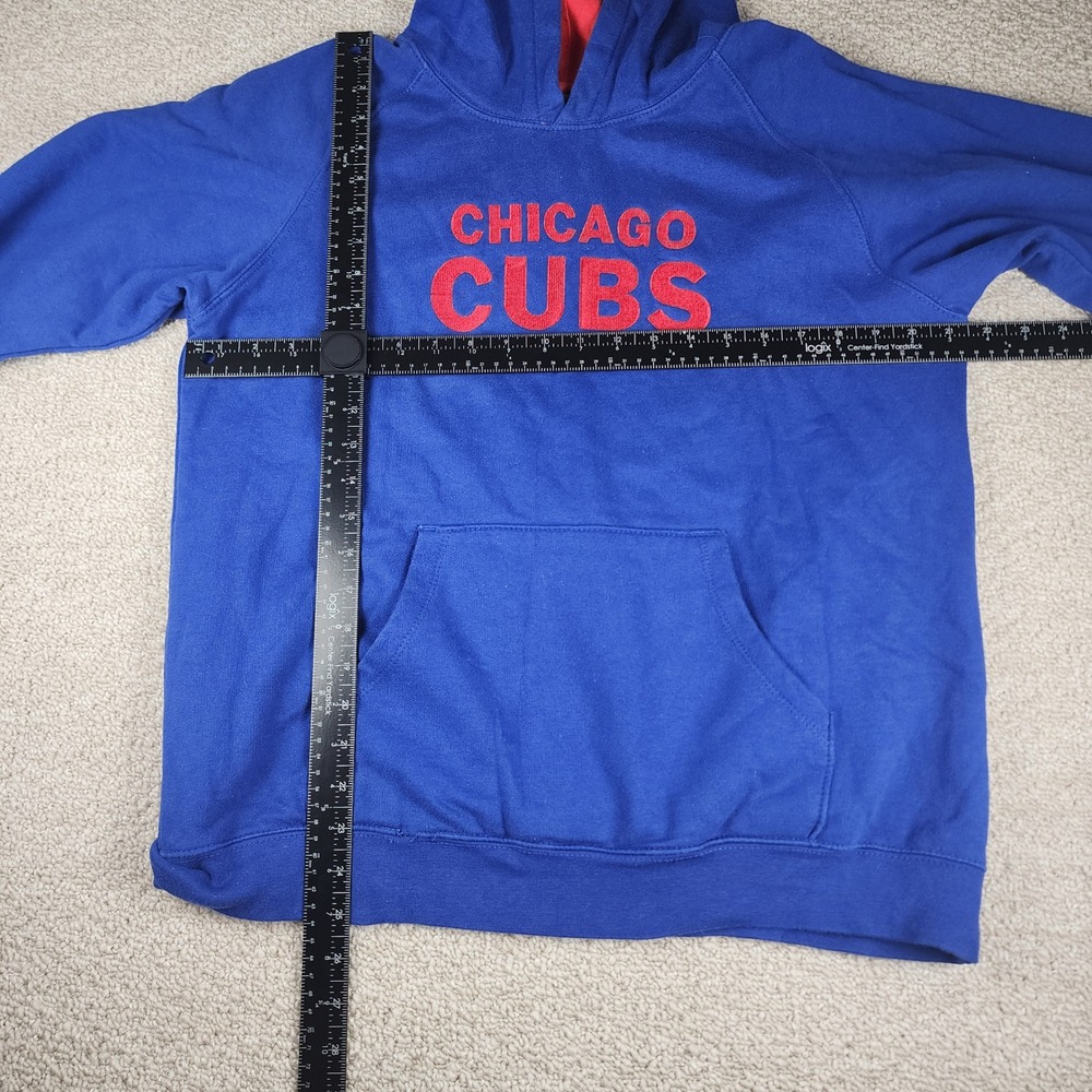 Unbranded Chicago Cubs Hoodie Size L MLB Baseball Pullover Blue Red Sportswear - Picture 9 of 9